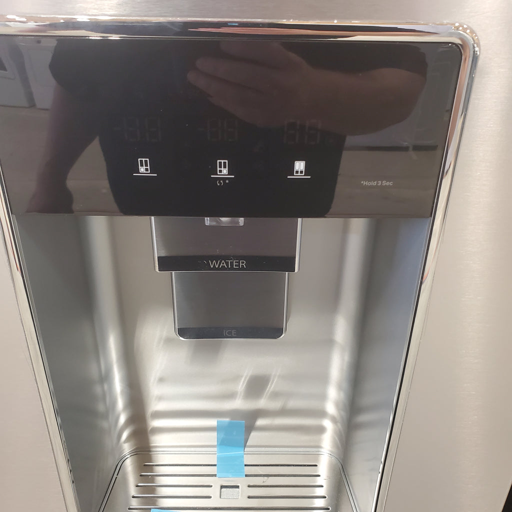 Pictures of Whirlpool Stainless Steel Counter Depth 4 Door French Door 36 Inch Refrigerator with Ice Maker in Door and Triple Evaporation System WRQC7836RZ - Scratch and Dent (Minor) - Neu Appliance Outlet - Discount Appliance Outlet in Austin, Tx