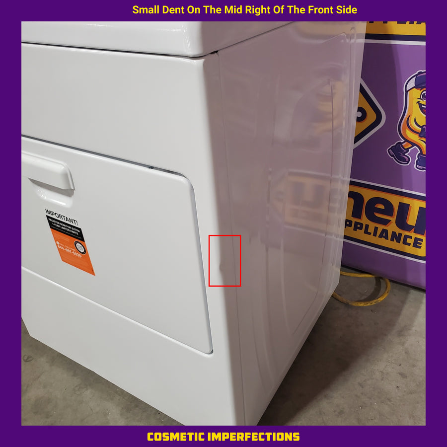 Whirlpool 7.0 cu. ft. Vented Front Load Electric Dryer in White with Adaptive Dry WED4107SW - Scratch & Dent (Minor)