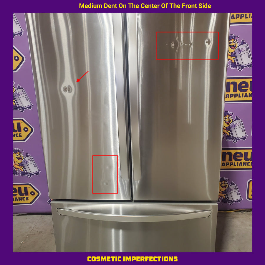LG 32 cu. ft. Smart Standard-Depth MAX French Door Refrigerator with Internal Water Dispenser in PrintProof Stainless Steel LRFLS3206S - Scratch & Dent (Moderate)
