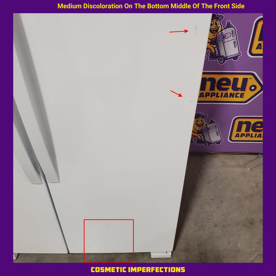 Whirlpool 24.6-cu ft Standard-Depth Side-by-Side Refrigerator with Ice Maker, Water and Ice Dispenser in White WRS315SDHW - Scratch & Dent (Minor)