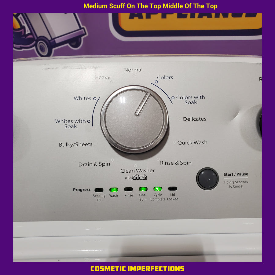 Whirlpool 3.8–3.9 Cu. Ft. Top Load Washer with 2 in 1 Removable Agitator and Soil Level Selection WTW4957PW - Certified Refurbished and Whirlpool 7-cu ft Vented Electric Dryer WED4815EW - Scratch & Dent (Minor)