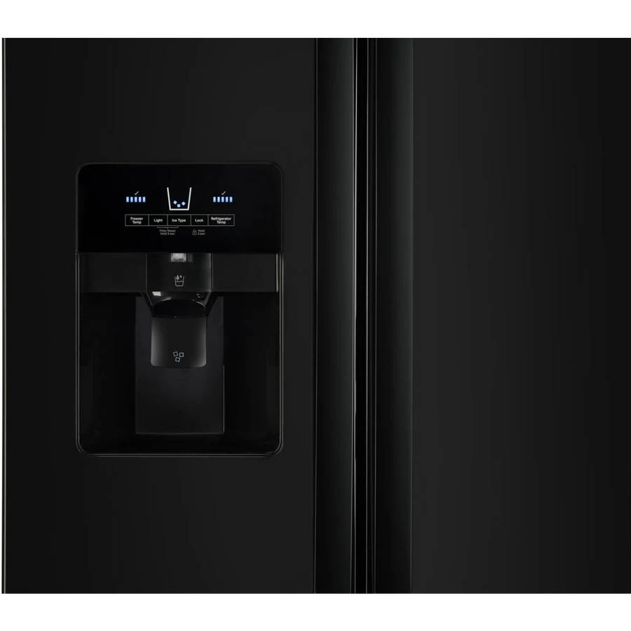 Whirlpool 21.4 cu. ft. Side by Side Refrigerator in Black WRS321SDHB -Scratch & Dent (Major)