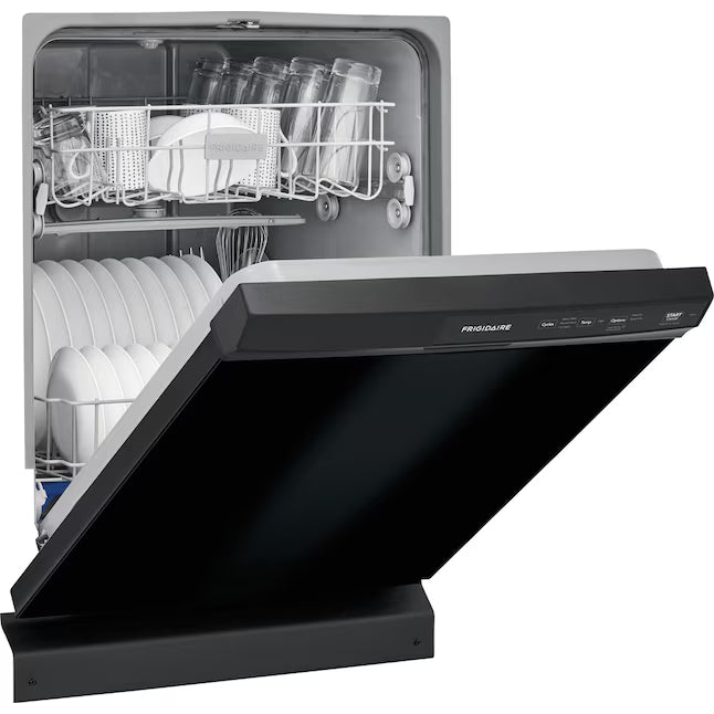 Frigidaire Front Control Built-In Tall Tub Dishwasher in Black with 3-Cycles, 55 dBA 25136SD613 - FFCD2413UB
