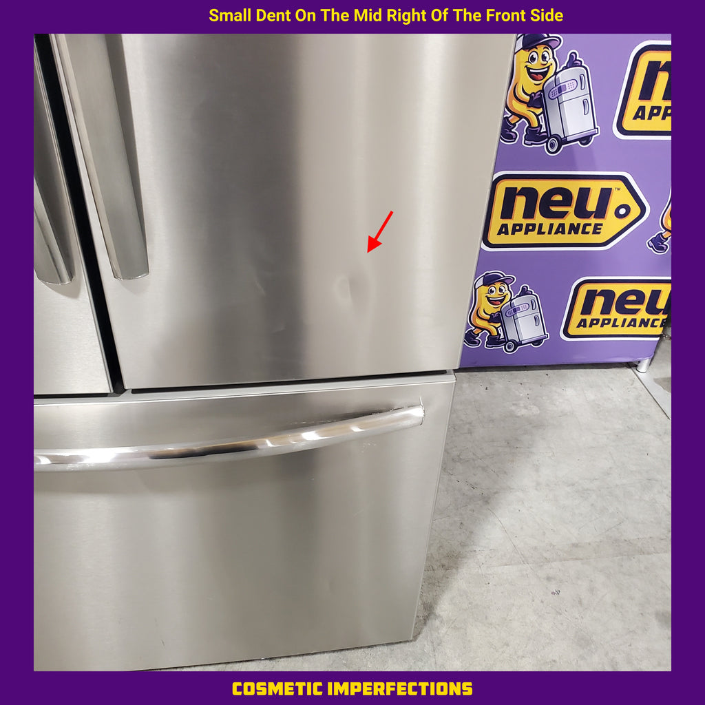 Pictures of Frigidaire 27.8-cu ft ENERGY STAR French Door Refrigerator with Dual Ice Maker in Fingerprint Resistant Stainless Steel GRFS2853AF - Scratch & Dent (Minor) - Neu Appliance Outlet - Discount Appliance Outlet in Austin, Tx