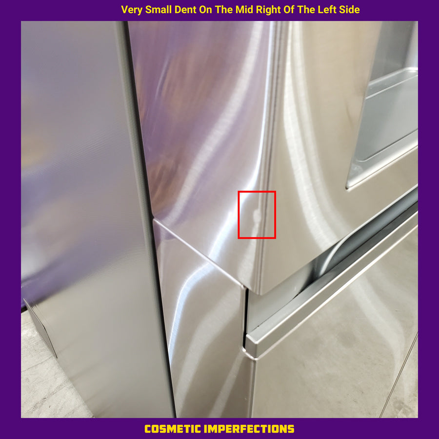 LG ENERGY STAR 27 cu. ft. Side by Side Refrigerator with Edge-to-Edge InstaView in Print Proof Stainless Steel - 22136SD337 - LRSOS2706S - Scratch & Dent (Moderate)