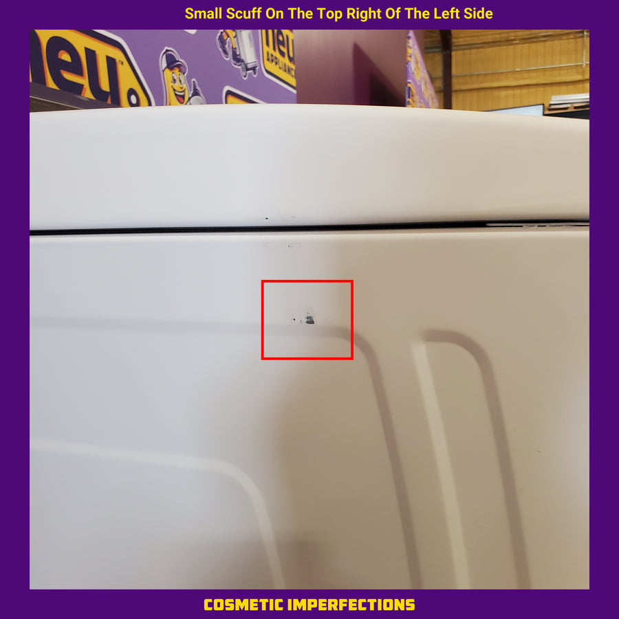Whirlpool High Efficiency Agitator Large Top-Load Washer in White WTW5105HW - Scratch & Dent (Minor) and Whirlpool 7.4 cu. ft. Electric Dryer with Hamper Door WED8127LW - Scratch & Dent (Minor)