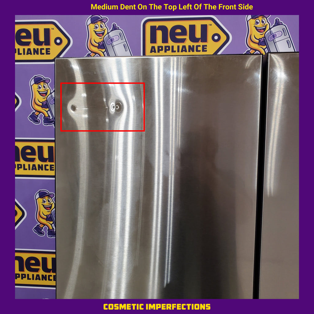 Pictures of Samsung 29 cu. ft. Bespoke 4-Door French Door Refrigerator with Beverage Center™ in Stainless Steel 4SD428 - RF29BB8600QL - Scratch & Dent (Moderate) - Neu Appliance Outlet - Discount Appliance Outlet in Austin, Tx