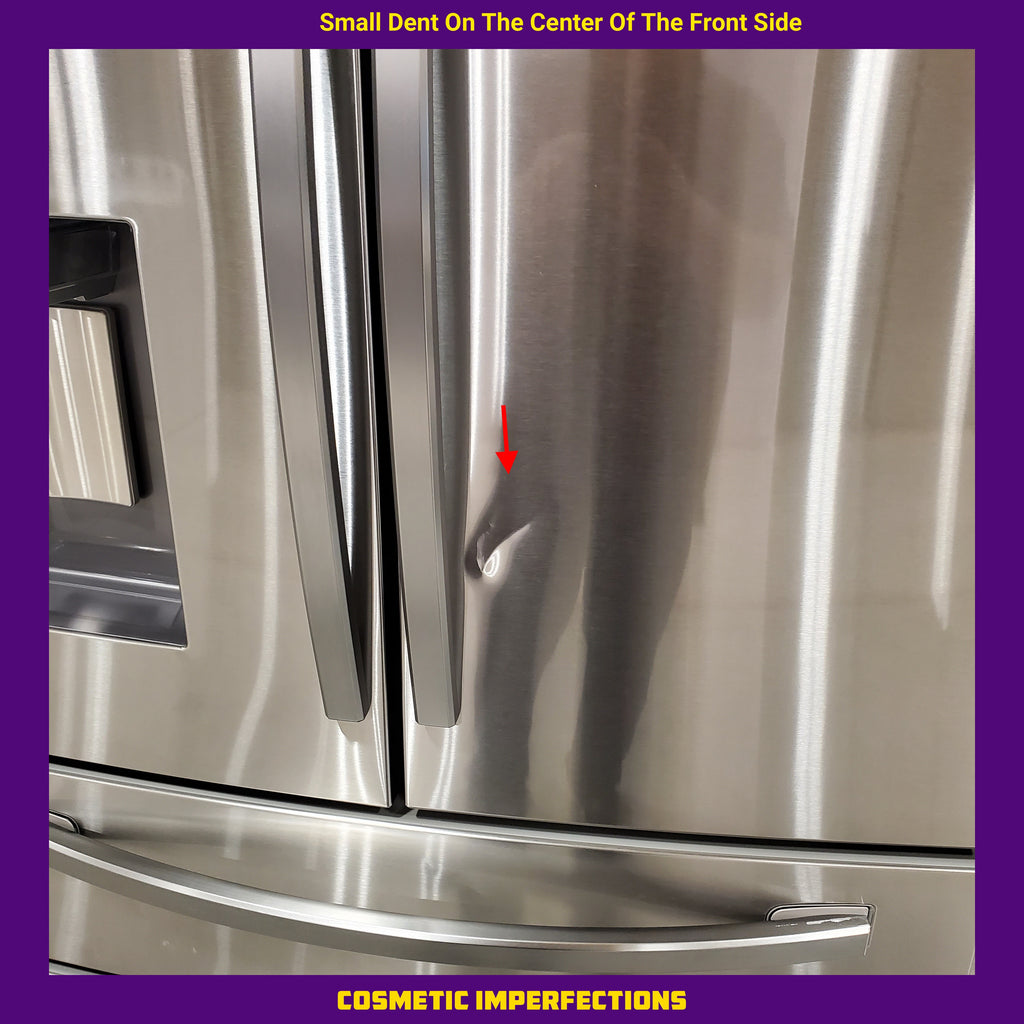 Pictures of Samsung 28-cu ft 4-Door ENERGY STAR Smart French Door Refrigerator with Ice Maker in Fingerprint Resistant Stainless Steel 4SD413 - RF28R7201SR - Scratch and Dent (Minor) - Neu Appliance Outlet - Discount Appliance Outlet in Austin, Tx
