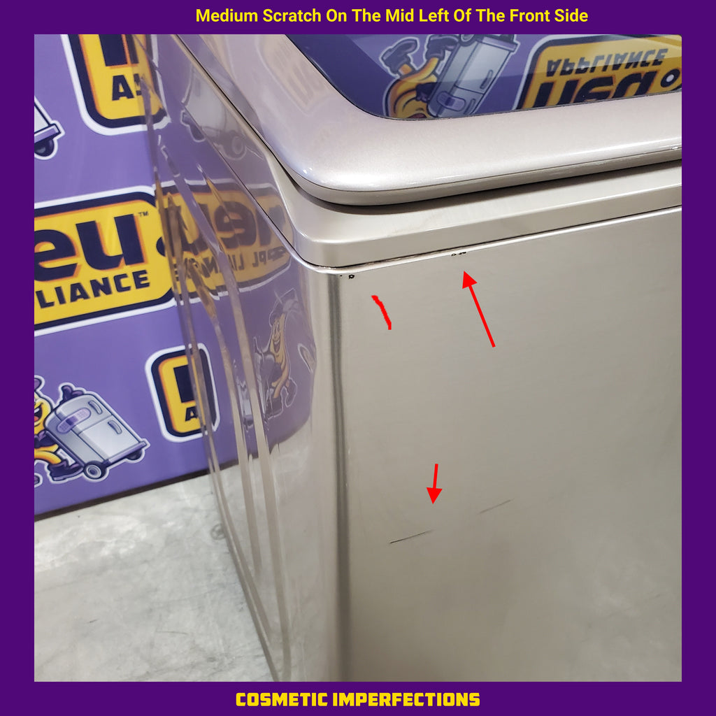 Pictures of Samsung 5.0 cu. ft. High Efficiency Top Load Washer with Active WaterJet in Champagne 1CR04086 - WA50T5300AC - Certified Refurbished - Neu Appliance Outlet - Discount Appliance Outlet in Austin, Tx