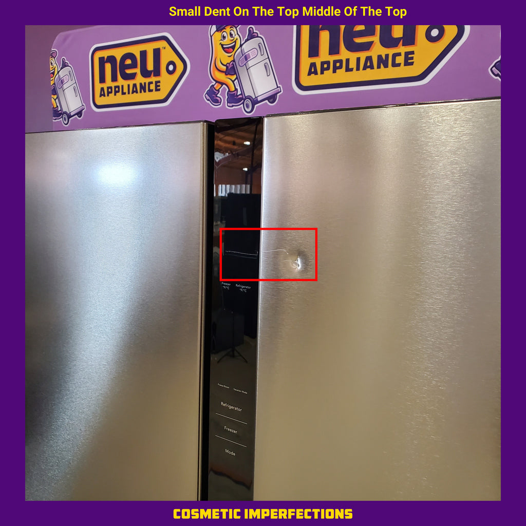 Pictures of Frigidaire 21 Cu. Ft. 36" Counter-Depth Side-by-Side Refrigerator in Fingerprint-Resistant Stainless Steel FRSG2115AV - Scratch & Dent (Minor) - Neu Appliance Outlet - Discount Appliance Outlet in Austin, Tx