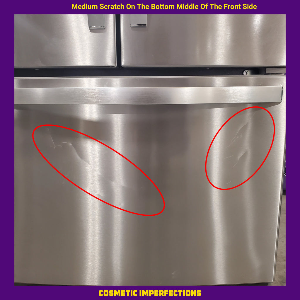 Pictures of Whirlpool Stainless Steel 36 in. 25.2 cu. ft. Standard Depth French Door Refrigerator in Fingerprint Resistant Stainless Steel, WRFF3236RZ- Scratch and Dent (Minor) - Neu Appliance Outlet - Discount Appliance Outlet in Austin, Tx