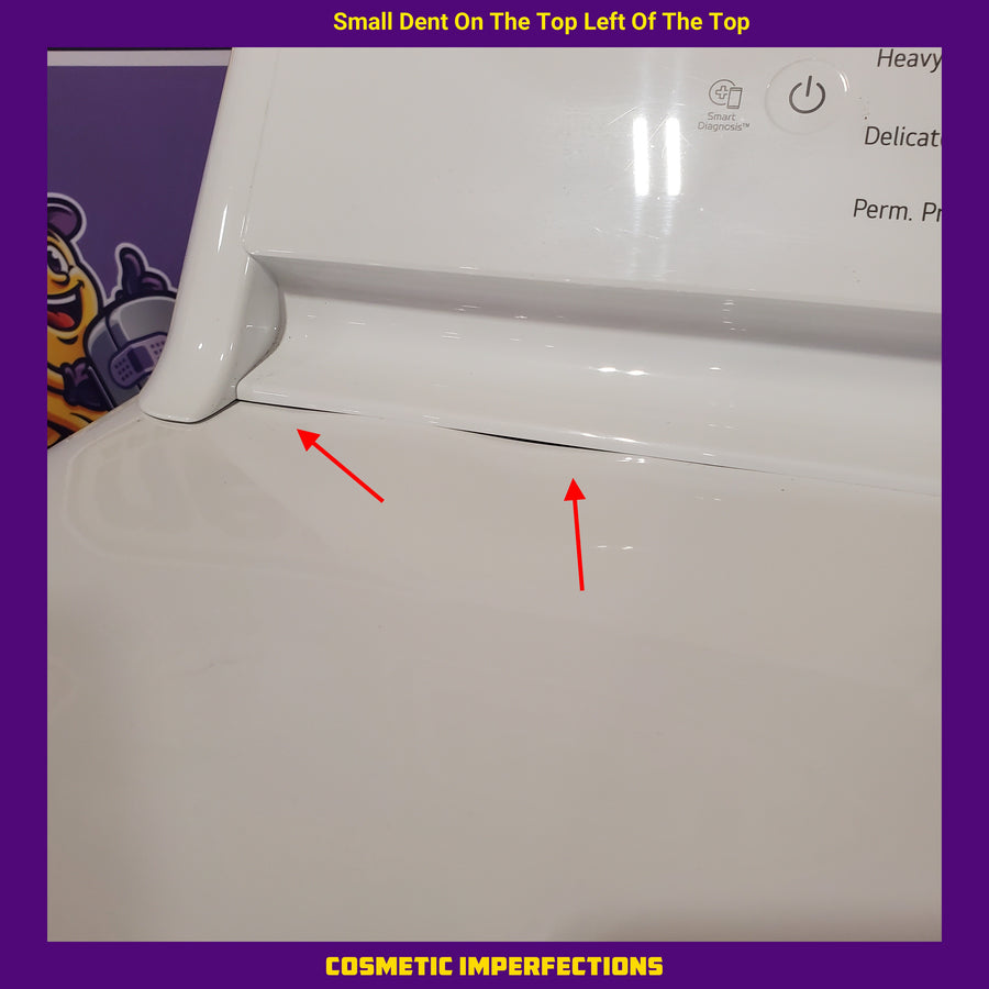 LG ENERGY STAR 7.3 cu. ft. Gas Dryer with Dial-A Cycle Knob and FlowSense Duct Clogging Indicator 31131SD58 - DLG6101W - Scratch & Dent (Minor)