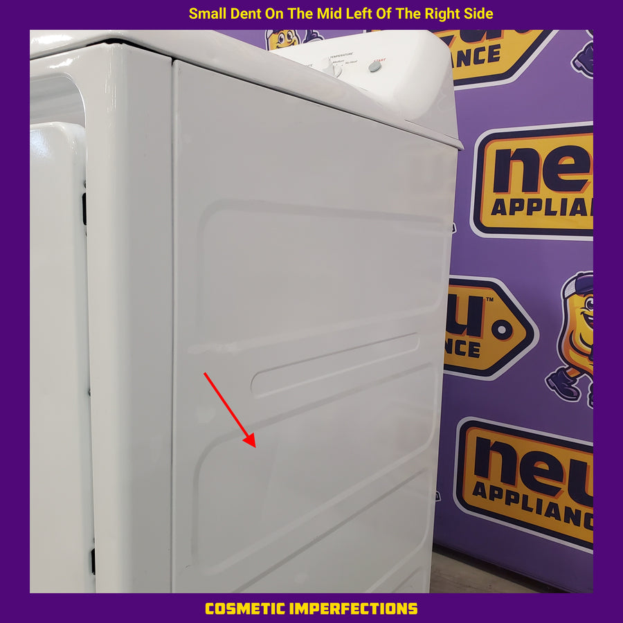 Hotpoint® 4.0 cu. ft. Capacity Washer with Cold Plus and Water Level Control HTW265ASWWW - Scratch & Dent (Minor) and Hotpoint® 6.2 cu. ft. vented Electric Dryer with Auto Dry 16138 - HTX26EASWWW - Scratch & Dent (Moderate)