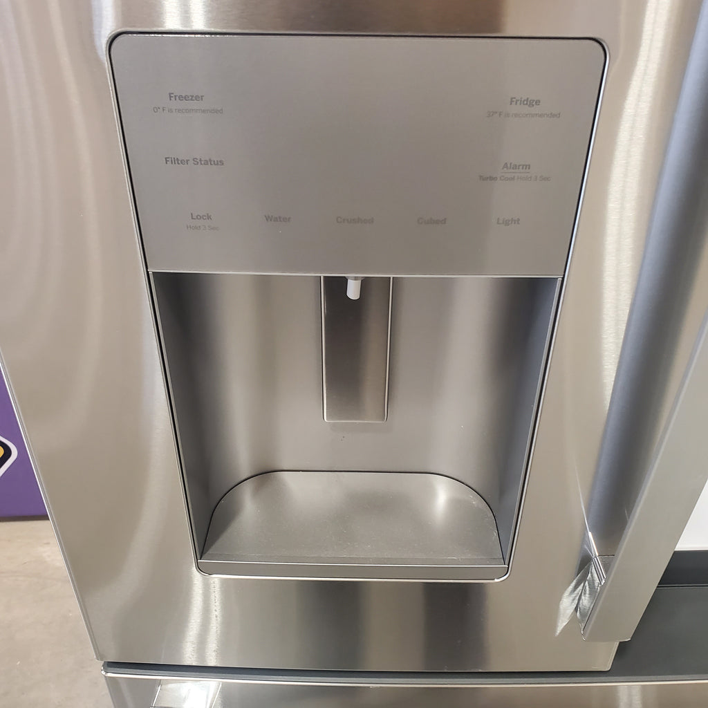 Pictures of GE 20.6 cu. ft. Counter Depth French Door Refrigerator in Fingerprint Resistant Stainless, ENERGY STAR-GYE21JYMBFFS-Open Box - Neu Appliance Outlet - Discount Appliance Outlet in Austin, Tx