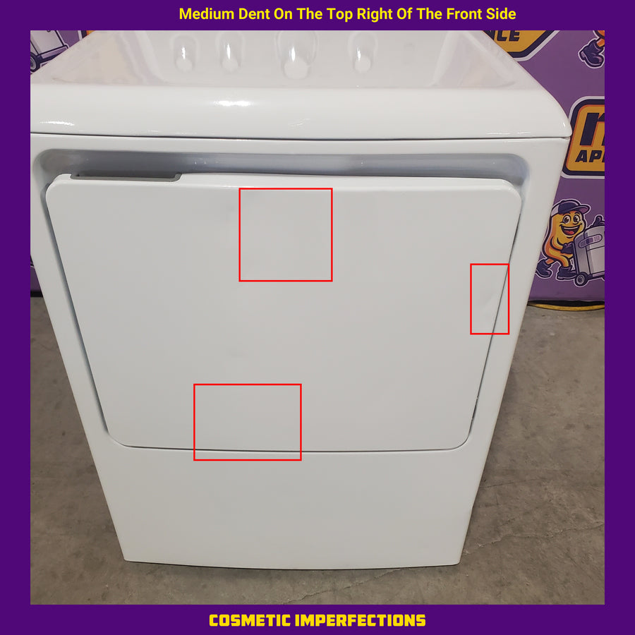 GE White Electric Aluminized Alloy Drum 7.2 Cu. Ft. Dryer with Sensor Dry and Extended Tumble GTD45EASJWS - Certified Refurbished