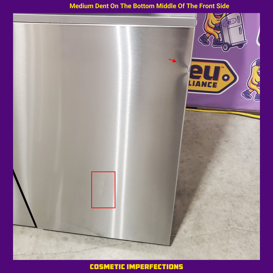 LG ENERGY STAR 27 cu. ft. Side by Side Refrigerator with Edge-to-Edge InstaView in Print Proof Stainless Steel LRSOS2706S - Scratch & Dent (Minor)
