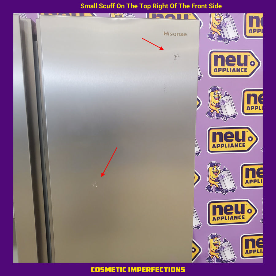 Hisense 29.1 cu. ft. Standard Depth Side by Side Refrigerator Stainless Steel HRS290P5FSE - Scratch & Dent (Moderate)
