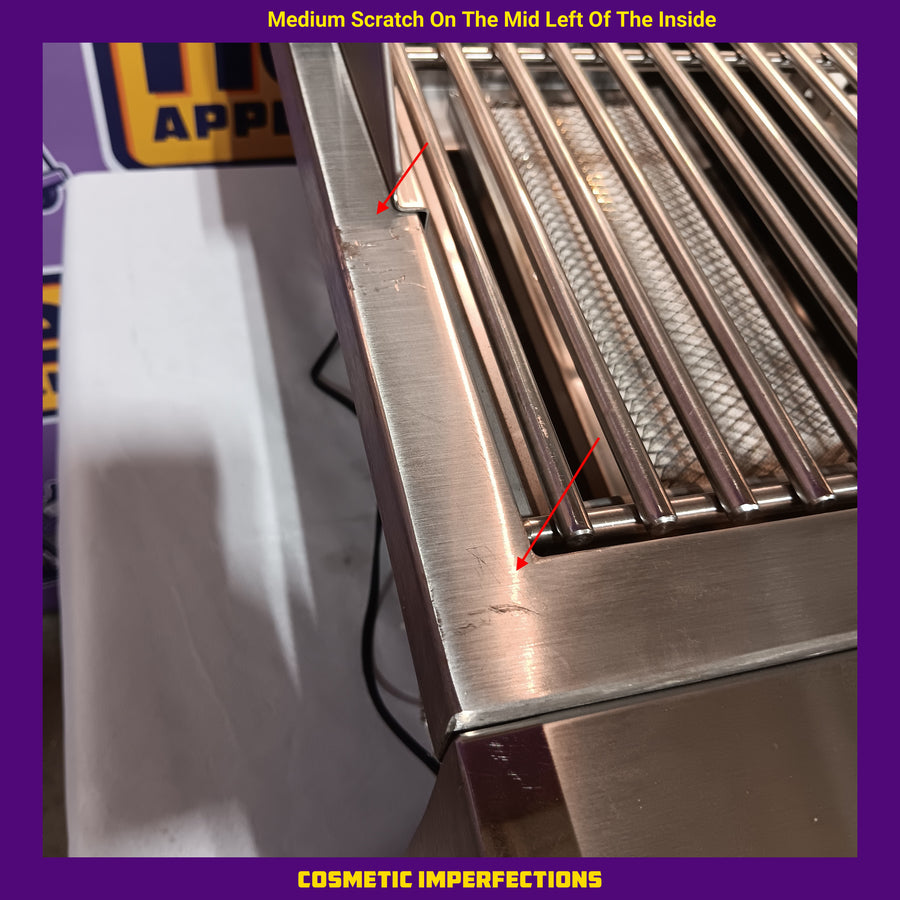 Coyote 36 Inch Built-In Grill with 3 Infinity Burners™, RapidSear™ Infrared Burner, 875 sq. in. Cooking Surface, Interior Grill Lighting, LED Illuminated Knobs, and Integrated Wind Guard C2SL36NG - Scratch & Dent (Minor)