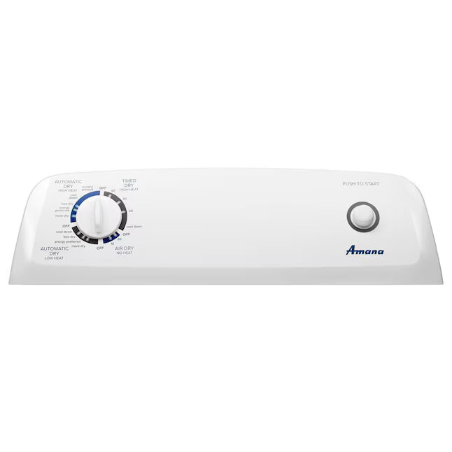 Amana 6.5 Cu. Ft. Electric Dryer with Wrinkle Shield Option and Automatic Dryness Control in White 22137SD373 - NED4655EW - Open Box