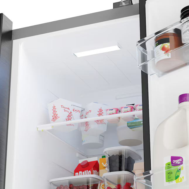 Kenmore 20-cu ft Counter-Depth Side-by-Side Refrigerator with Ice Maker,Water and Ice Dispenser ENERGY STAR Certified 22137396 - 897.51805320 - Scratch & Dent (Minor)