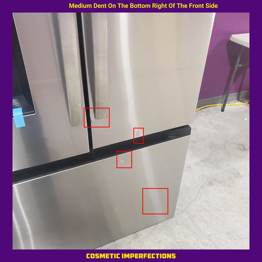 Midea Energy Star 29 cu. ft. OneTouch AutoFill™ French Door Refrigerator in Stainless Steel 22231SD311 - MRF29D9BST - Scratch & Dent (Major)