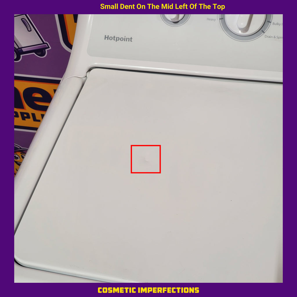 Pictures of Hotpoint Top Load 3.8 Cu. Ft. Washer with Stainless Steel Basket and Heavy Duty Agitator HTW240ASKWS and Hotpoint Electric Vented 6.2 Cu. Ft. Dryer with Aluminized Alloy Drum HTX24EASKWS - Certified Refurbished - Neu Appliance Outlet - Discount Appliance Outlet in Austin, Tx