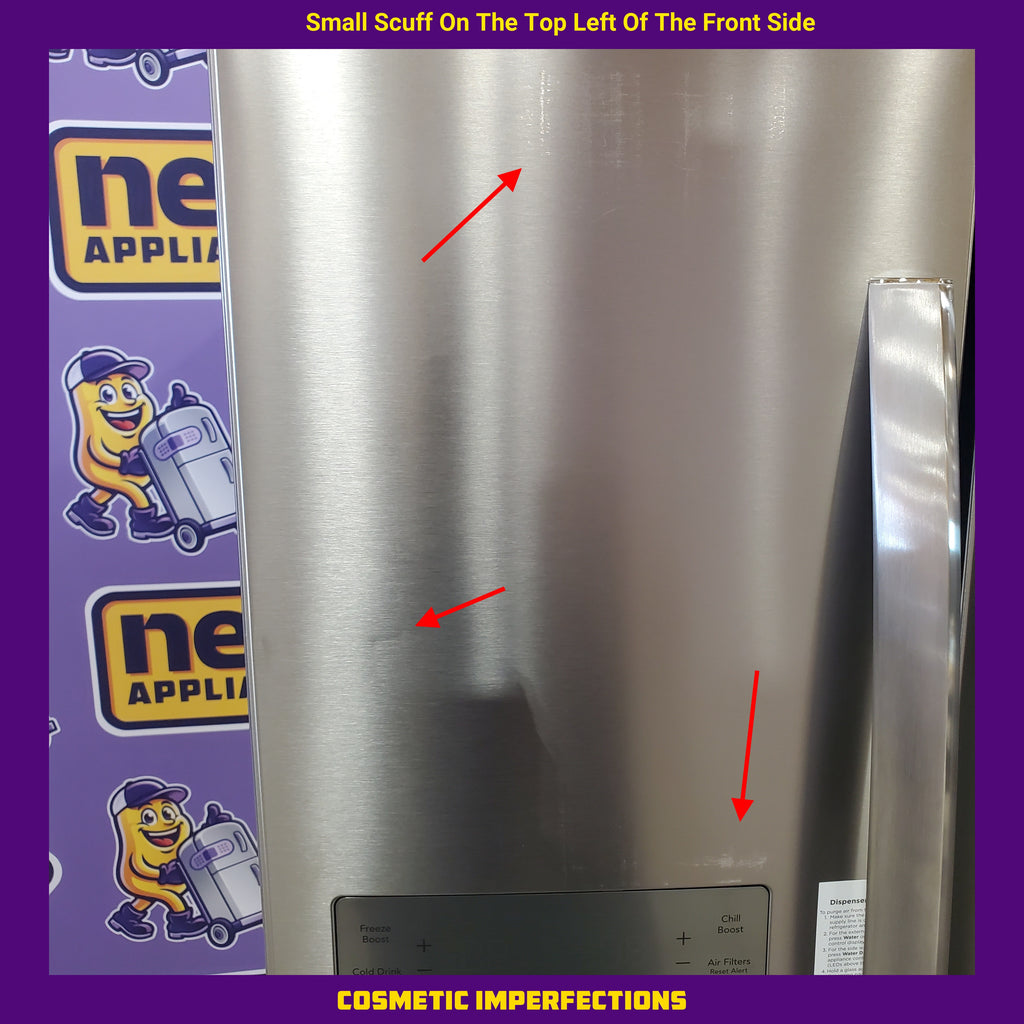 Pictures of Frigidaire Gallery 26 Cu. Ft. Standard-Depth 4-Door French Door Refrigerator in Fingerprint Resistant Stainless Steel - 3SD549 - GRMS2773AF - Scratch & Dent (Minor) - Neu Appliance Outlet - Discount Appliance Outlet in Austin, Tx