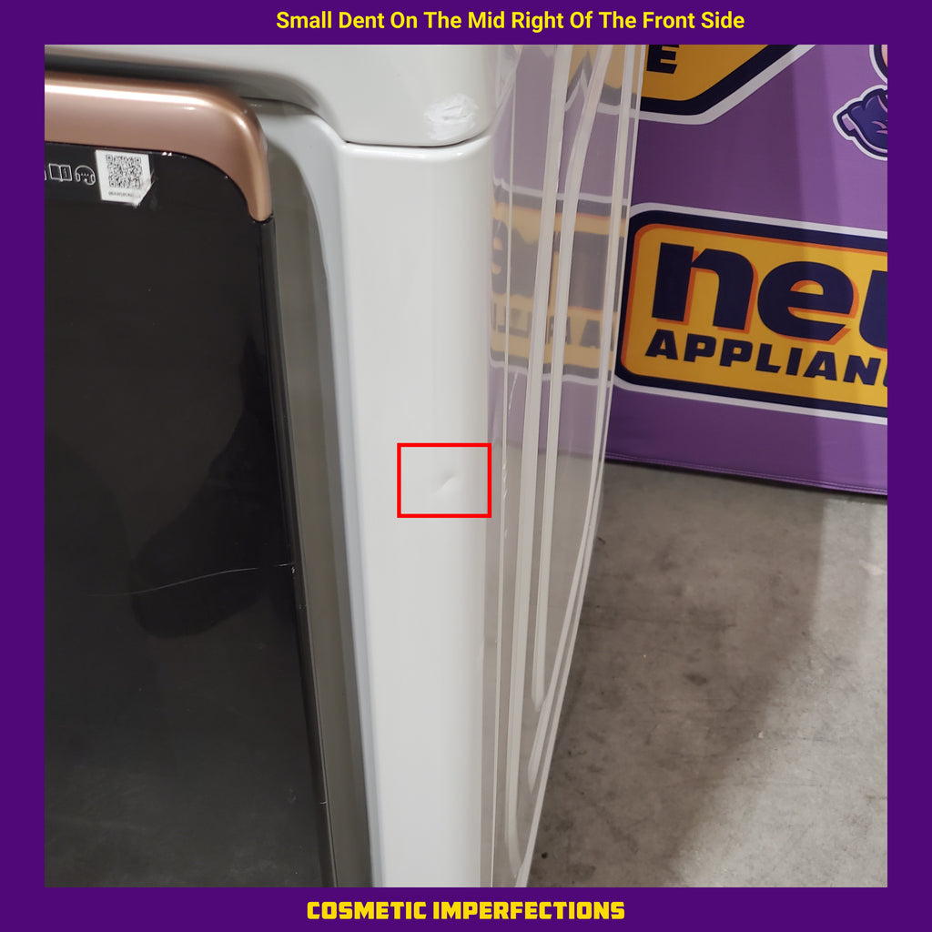 Pictures of Samsung Extra Large Steam Cycle Vented Electric Dryer Energy Star Certified in Ivory 1CR02123 - DVE55A7300E - Scratch & Dent (Moderate) - Neu Appliance Outlet - Discount Appliance Outlet in Austin, Tx