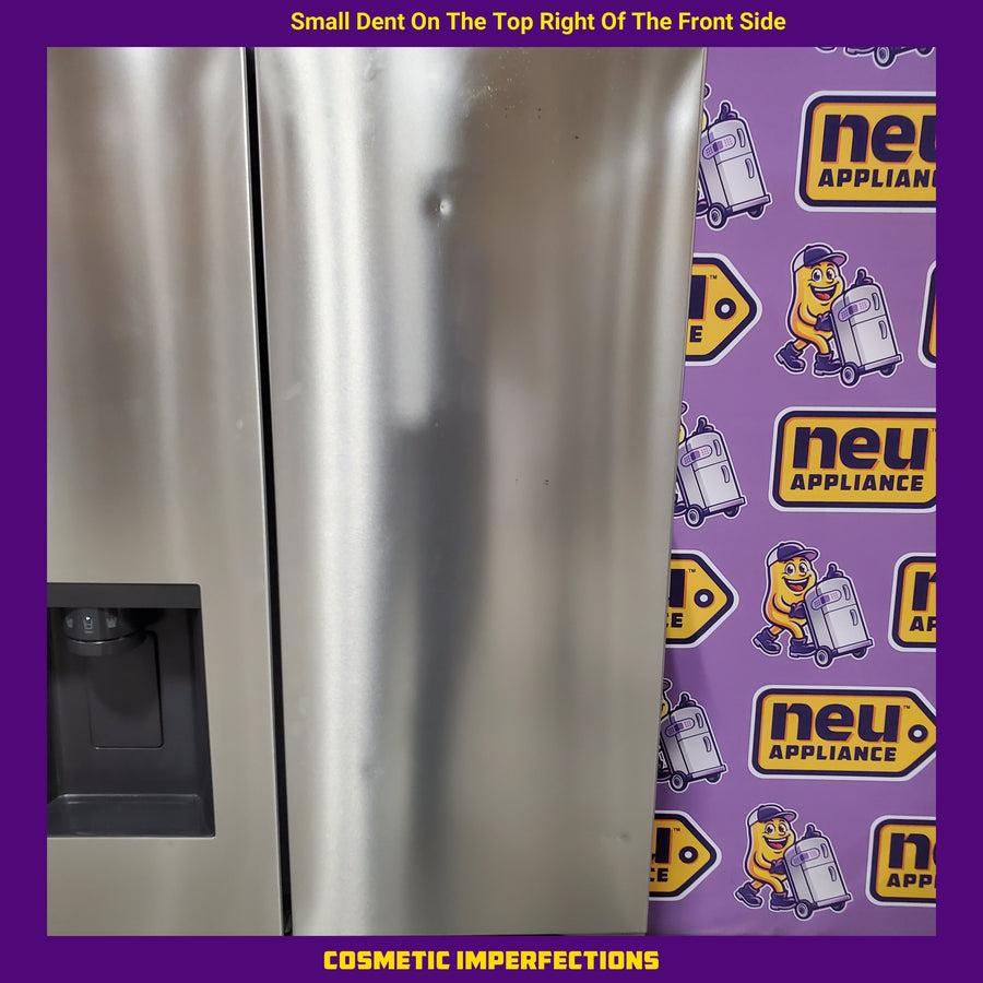LG Counter-Depth 25.5-cu ft 36-in Wide French Door Refrigerator with Ice Maker ENERGY STAR Certified in PrintProof Stainless Steel LF26C6230V - Scratch & Dent (Moderate)