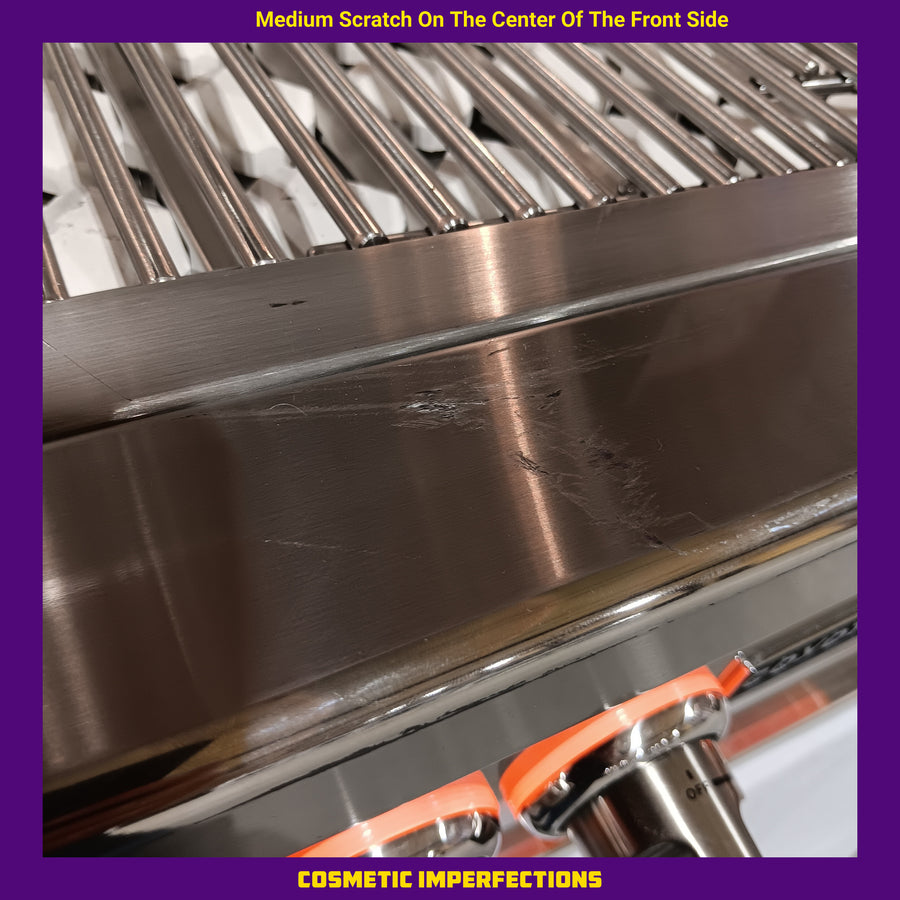 Coyote 36 Inch Built-In Grill with 3 Infinity Burners™, RapidSear™ Infrared Burner, 875 sq. in. Cooking Surface, Interior Grill Lighting, LED Illuminated Knobs, and Integrated Wind Guard C2SL36NG - Scratch & Dent (Minor)