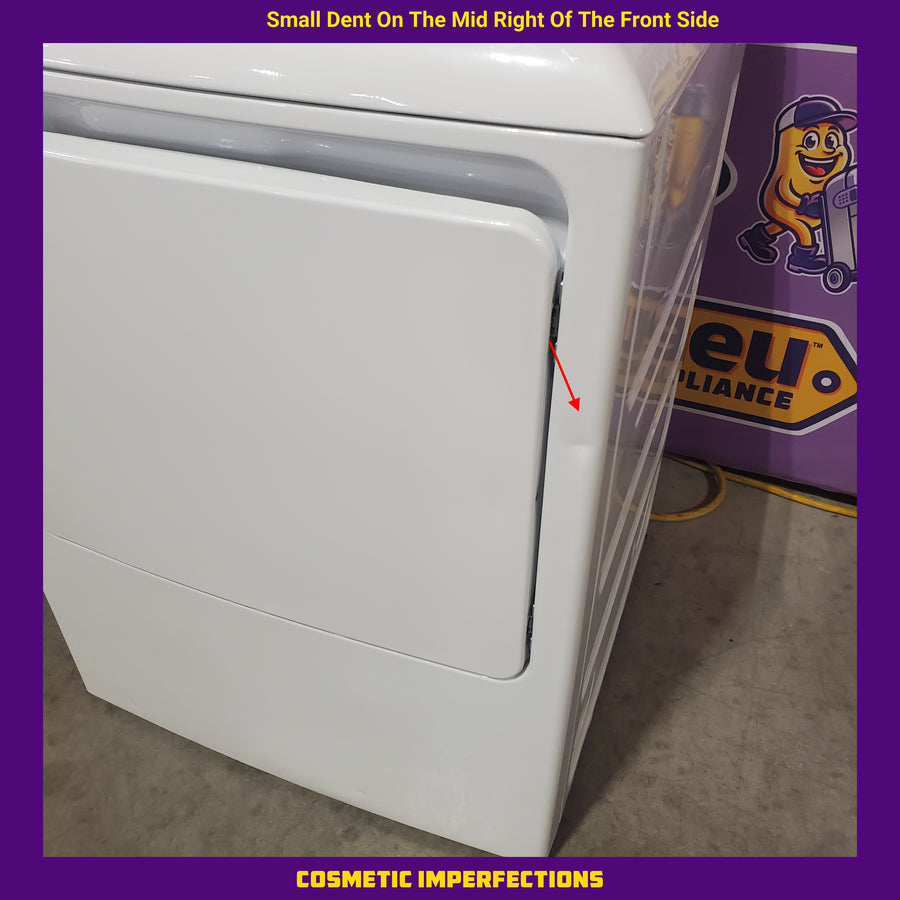 GE White Electric 7.2 Cu. Ft. Dryer with Aluminized Alloy Drum GTD42EASJWW - Certified Refurbished