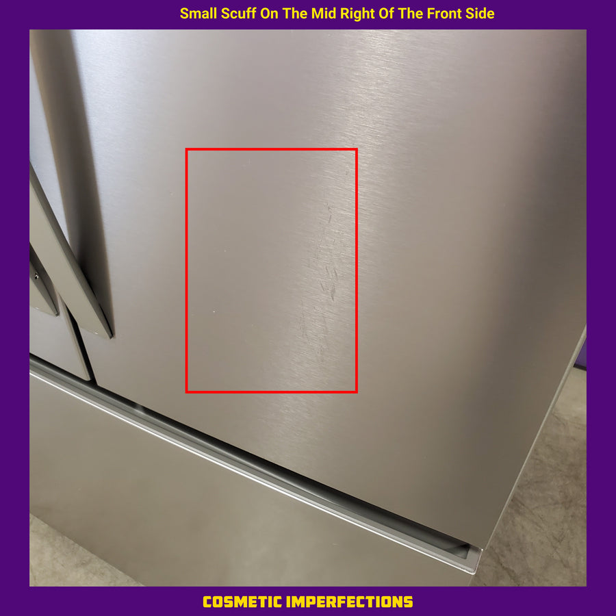 Whirlpool 31 cu. ft. Standard Depth French Door Refrigerator in Fingerprint Resist Stainless Finish w/ Interior Dispenser WRFF3336SZ - Scratch & Dent (Moderate)