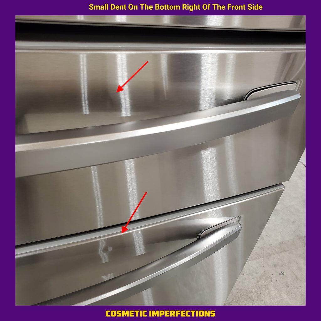 Pictures of Samsung 28-cu ft 4-Door ENERGY STAR Smart French Door Refrigerator with Ice Maker in Fingerprint Resistant Stainless Steel 4SD423 - RF28R7201SR - Scratch and Dent (Minor) - Neu Appliance Outlet - Discount Appliance Outlet in Austin, Tx