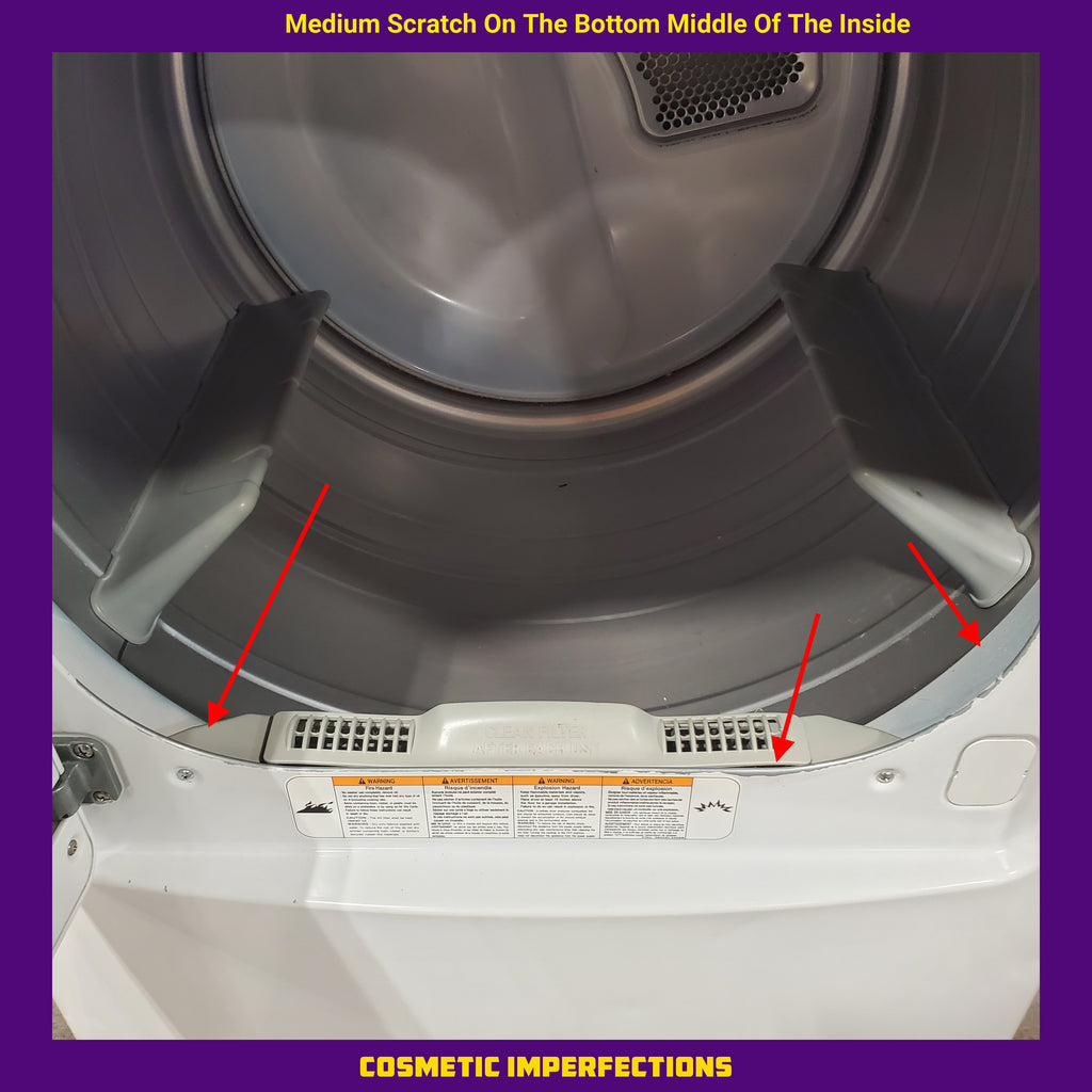 Pictures of LG 7.3 cu. ft. Ultra Large High Efficiency Electric Dryer w/ Sensor Dry Technology in White 1CR04126 - DLE4970W - Certified Refurbished - Neu Appliance Outlet - Discount Appliance Outlet in Austin, Tx