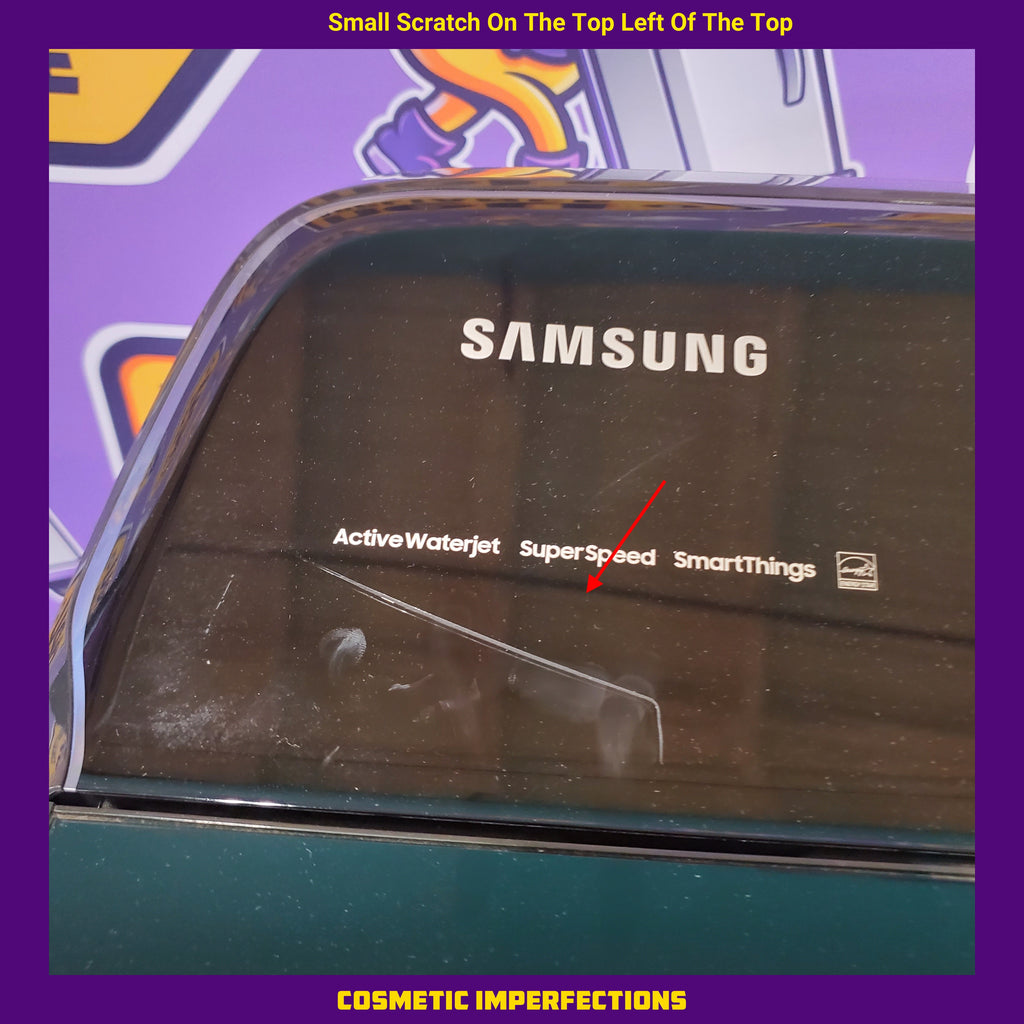 Pictures of Samsung 5.5 cu.ft. Extra-Large Capacity Smart Top Load Washer with Super Speed Wash in Brushed Black WA55CG7100AVUS - Scratch & Dent (Minor) - Neu Appliance Outlet - Discount Appliance Outlet in Austin, Tx