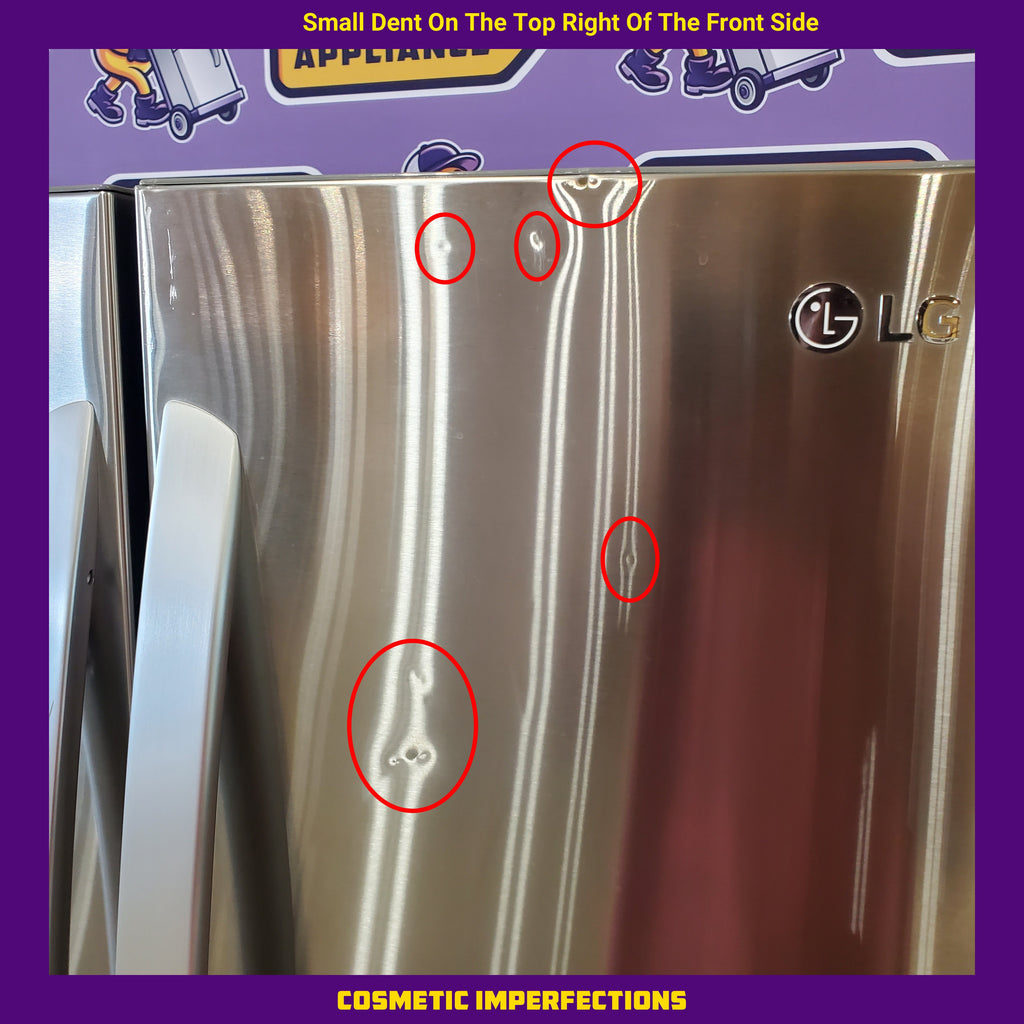 Pictures of LG 22 cu. ft. 30-inch Wide French Door Refrigerator in Stainless Steel LFCS22520S - Scratch & Dent (Moderate) - Neu Appliance Outlet - Discount Appliance Outlet in Austin, Tx