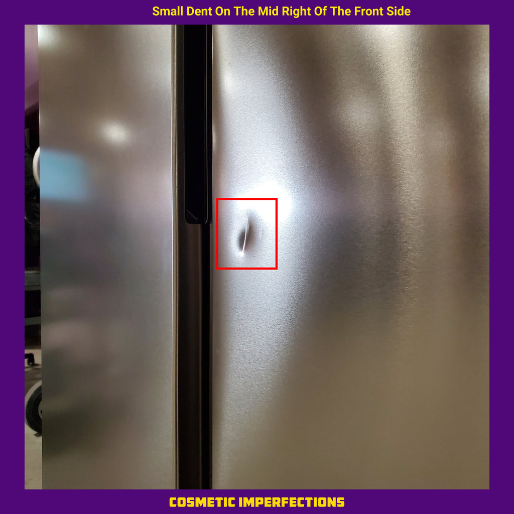 Pictures of Frigidaire 21 Cu. Ft. Counter-Depth Side-by-Side Refrigerator in Fingerprint-Resistant Stainless Steel - 3SD430 - FRSG2115AV - Scratch & Dent (Moderate) - Neu Appliance Outlet - Discount Appliance Outlet in Austin, Tx