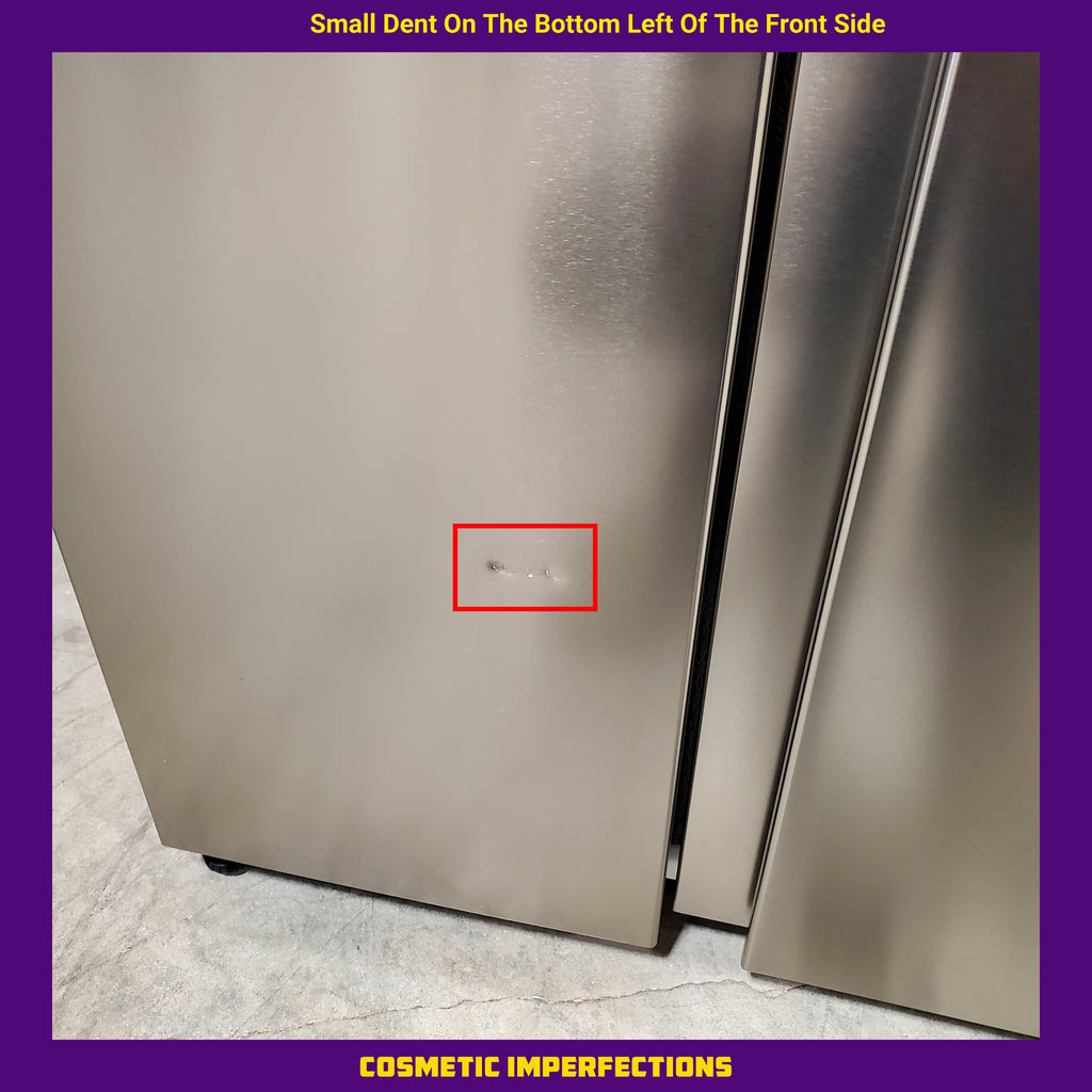 Pictures of Frigidaire 21 Cu. Ft. 36" Counter-Depth Side-by-Side Refrigerator in Fingerprint-Resistant Stainless Steel FRSG2115AV - Scratch & Dent (Minor) - Neu Appliance Outlet - Discount Appliance Outlet in Austin, Tx