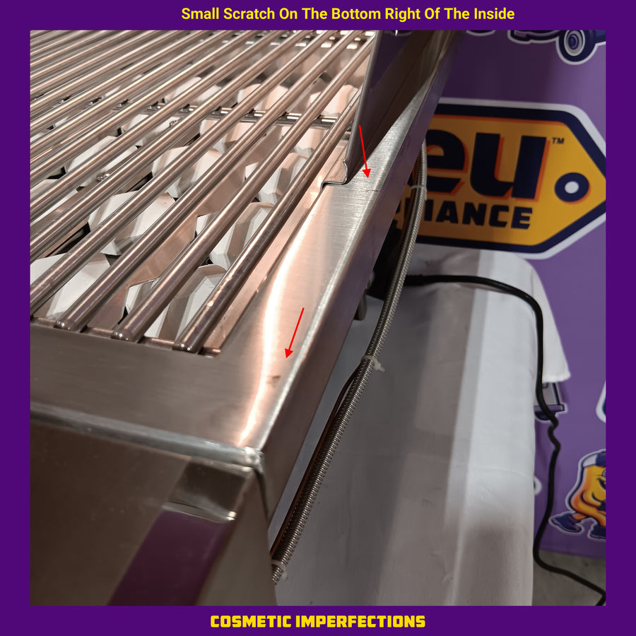 Coyote 36 Inch Built-In Grill with 3 Infinity Burners™, RapidSear™ Infrared Burner, 875 sq. in. Cooking Surface, Interior Grill Lighting, LED Illuminated Knobs, and Integrated Wind Guard C2SL36NG - Scratch & Dent (Minor)