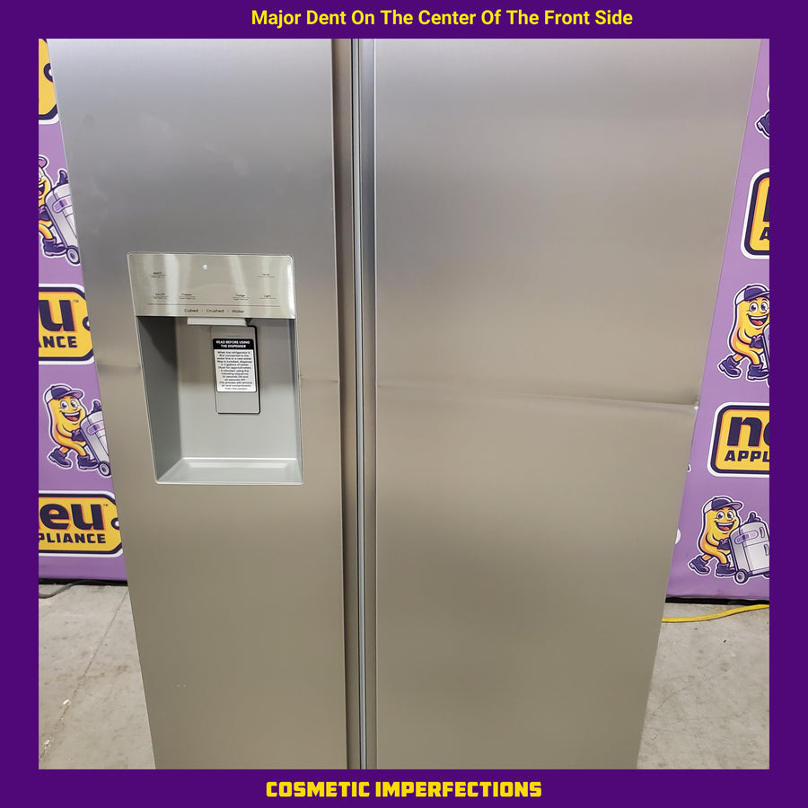 Hisense 29.1 cu. ft. Standard Depth Side by Side Refrigerator Stainless Steel HRS290P5FSE - Scratch & Dent (Moderate)