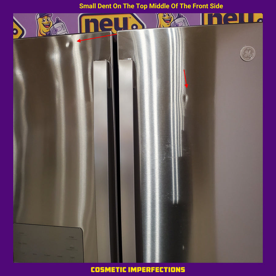GE 20.6 cu. ft. Counter Depth French Door Refrigerator in Fingerprint Resistant Stainless, ENERGY STAR GYE21JYMFS - Scratch & Dent (Minor)