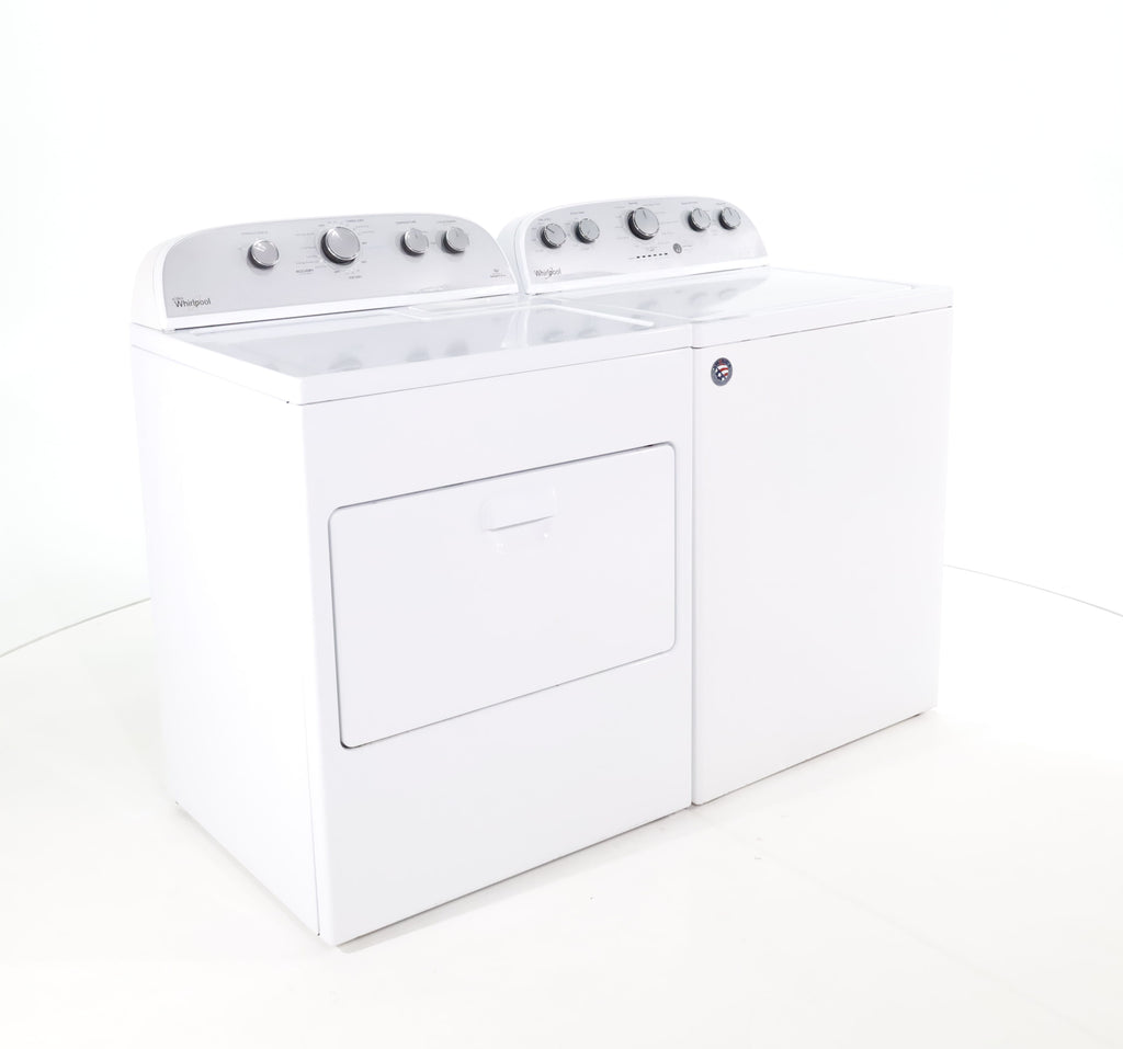 Pictures of High Efficiency Whirlpool 4.3 cu. ft. Top Load Washing Machine with Deep Water Wash and Whirlpool 7.0 cu. ft. Steam Electric Dryer With Steam Refresh Feature- Certified Refurbished - Neu Appliance Outlet - Discount Appliance Outlet in Austin, Tx