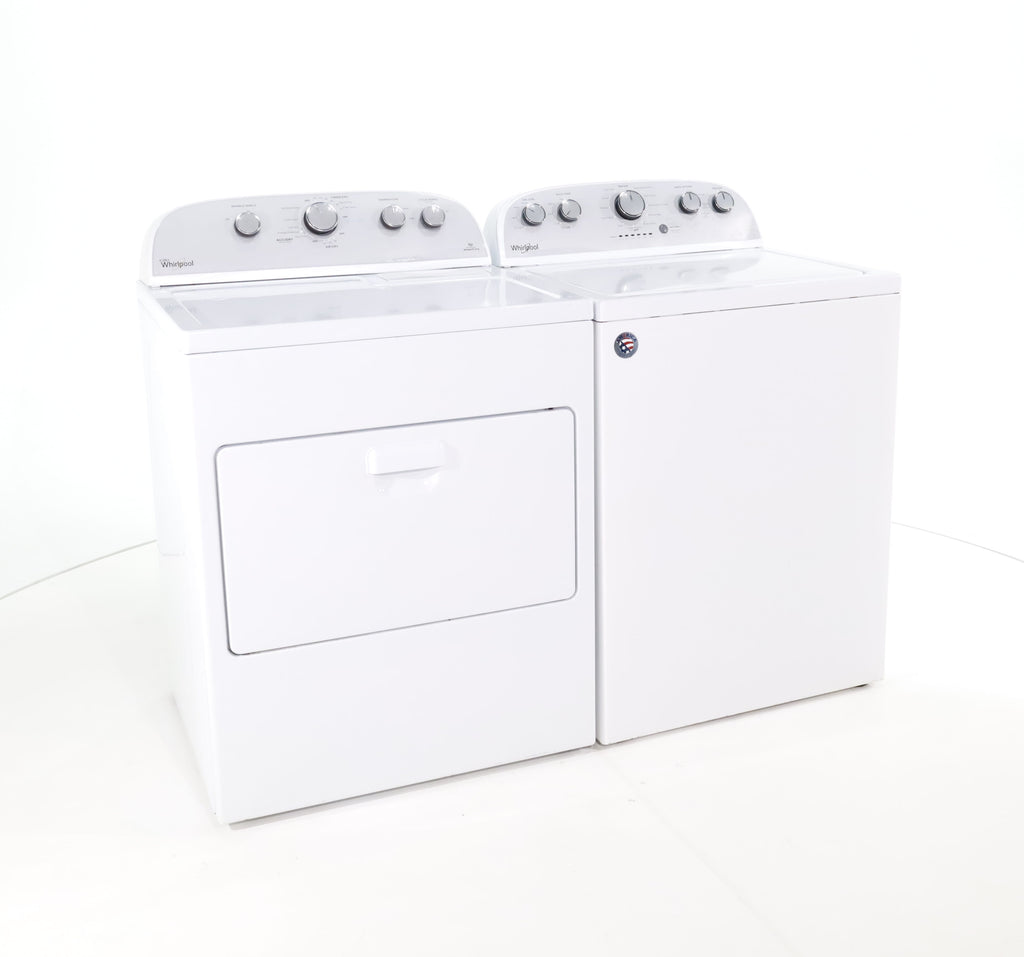 Pictures of High Efficiency Whirlpool 4.3 cu. ft. Top Load Washing Machine with Deep Water Wash and Whirlpool 7.0 cu. ft. Steam Electric Dryer With Steam Refresh Feature- Certified Refurbished - Neu Appliance Outlet - Discount Appliance Outlet in Austin, Tx