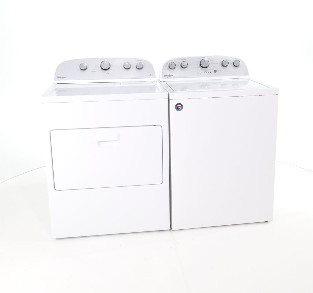Pictures of High Efficiency Whirlpool 4.3 cu. ft. Top Load Washing Machine with Deep Water Wash and Whirlpool 7.0 cu. ft. Steam Electric Dryer With Steam Refresh Feature- Certified Refurbished - Neu Appliance Outlet - Discount Appliance Outlet in Austin, Tx