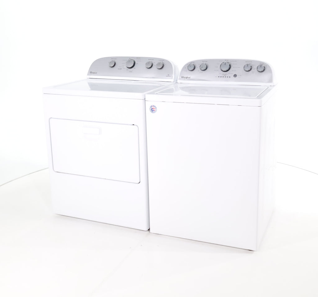 Pictures of High Efficiency Whirlpool 4.3 cu. ft. Top Load Washing Machine with Deep Water Wash and Whirlpool 7.0 cu. ft. Steam Electric Dryer With Steam Refresh Feature- Certified Refurbished - Neu Appliance Outlet - Discount Appliance Outlet in Austin, Tx