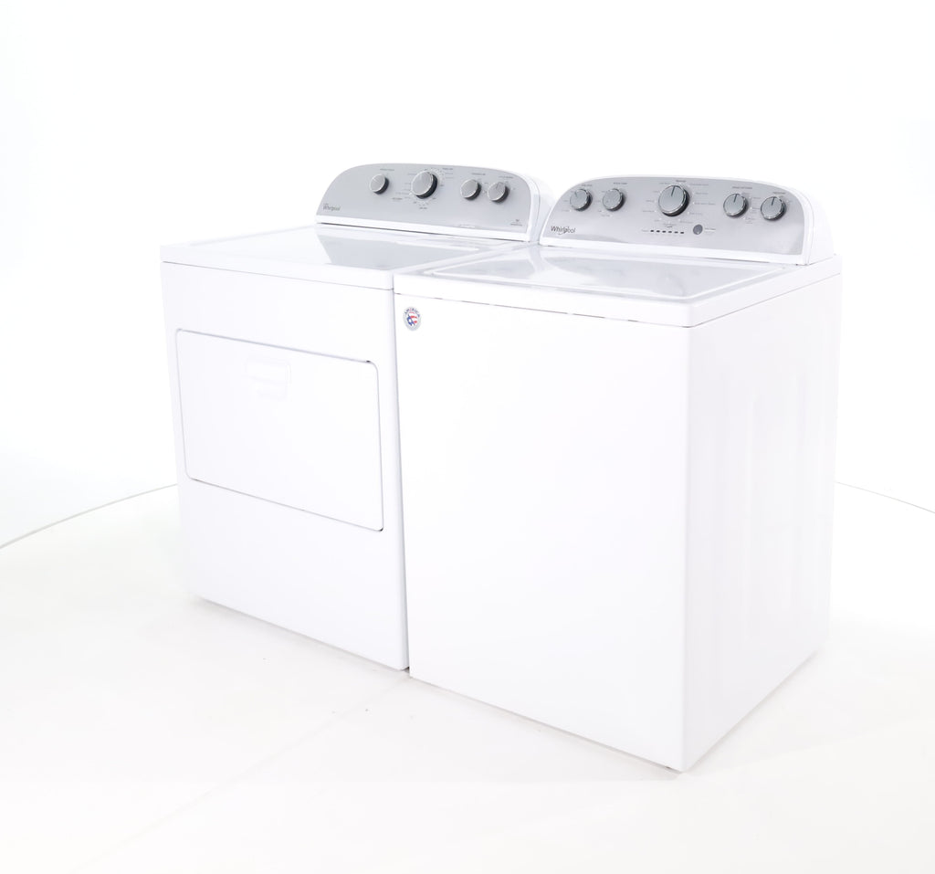 Pictures of High Efficiency Whirlpool 4.3 cu. ft. Top Load Washing Machine with Deep Water Wash and Whirlpool 7.0 cu. ft. Steam Electric Dryer With Steam Refresh Feature- Certified Refurbished - Neu Appliance Outlet - Discount Appliance Outlet in Austin, Tx
