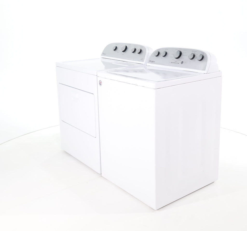 Pictures of High Efficiency Whirlpool 4.3 cu. ft. Top Load Washing Machine with Deep Water Wash and Whirlpool 7.0 cu. ft. Steam Electric Dryer With Steam Refresh Feature- Certified Refurbished - Neu Appliance Outlet - Discount Appliance Outlet in Austin, Tx