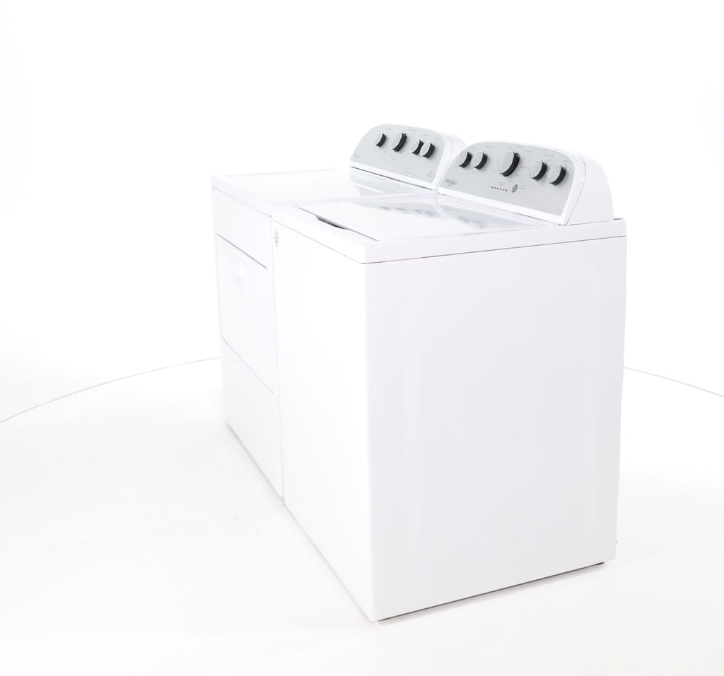 Pictures of High Efficiency Whirlpool 4.3 cu. ft. Top Load Washing Machine with Deep Water Wash and Whirlpool 7.0 cu. ft. Steam Electric Dryer With Steam Refresh Feature- Certified Refurbished - Neu Appliance Outlet - Discount Appliance Outlet in Austin, Tx