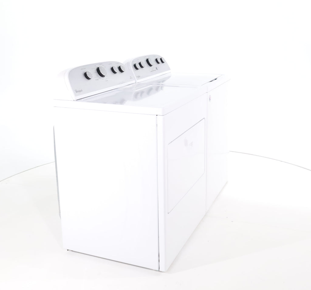 Pictures of High Efficiency Whirlpool 4.3 cu. ft. Top Load Washing Machine with Deep Water Wash and Whirlpool 7.0 cu. ft. Steam Electric Dryer With Steam Refresh Feature- Certified Refurbished - Neu Appliance Outlet - Discount Appliance Outlet in Austin, Tx
