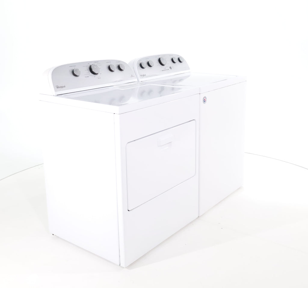 Pictures of High Efficiency Whirlpool 4.3 cu. ft. Top Load Washing Machine with Deep Water Wash and Whirlpool 7.0 cu. ft. Steam Electric Dryer With Steam Refresh Feature- Certified Refurbished - Neu Appliance Outlet - Discount Appliance Outlet in Austin, Tx